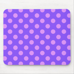 Lilac polka dots på periwinkle musmatta