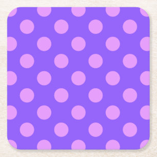 Lilac polka dots på periwinkle underlägg papper kvadrat