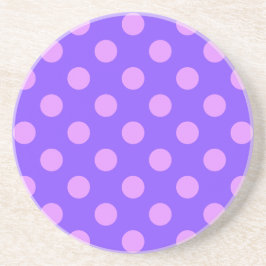 Lilac polka dots på periwinkle underlägg sandsten