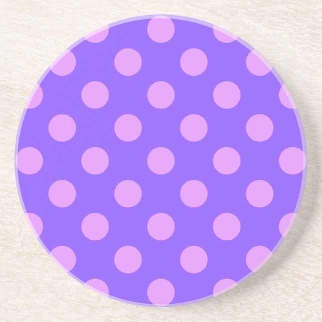 Lilac polka dots på periwinkle underlägg sandsten (Framsidan)