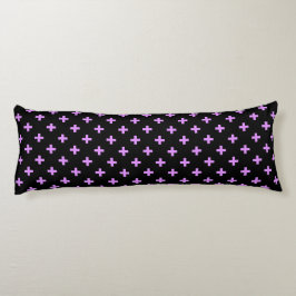 Lilac polka kor på svart kroppskudde