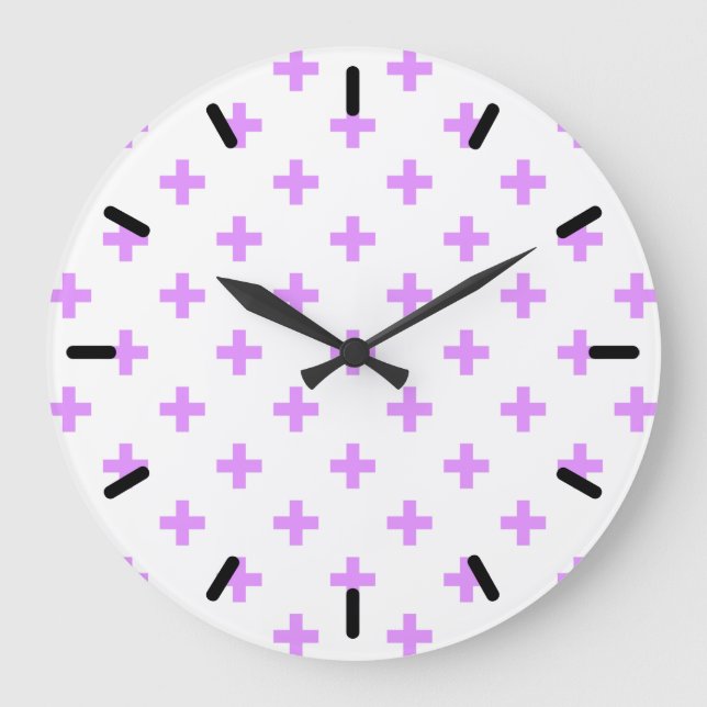 Lilac polka kor på vit stor klocka (Framsida)