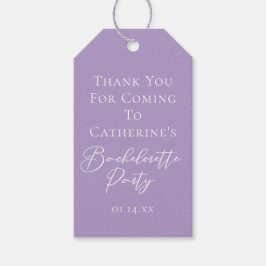 Lilac Purple Bachelorette Party Personalized Presentetikett