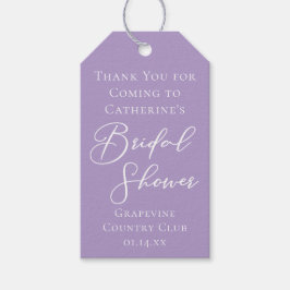 Lilac Purple Bridal Shower Party Personalized Presentetikett