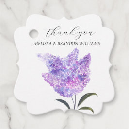 Lilac Purple Floral Wedding Thank you  Gåvor Etiketter
