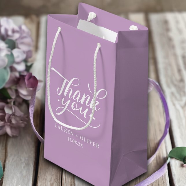 Lilac Purple | Minimalistiska bröllop tackkort (Skapare uppladdad)