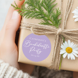 Lilac Purpur Sjungningsfest Personlig Runt Klistermärke