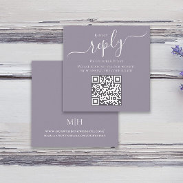 Lilac QR OSA Minimalist Calligraphy Tilläggskort