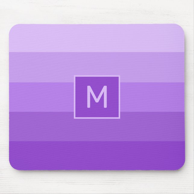 Lilac Rand anpassningsbar monogram Musmatta (Framsidan)