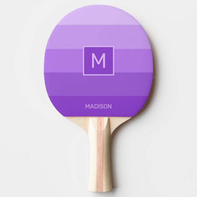 Lilac Rand anpassningsbar monogram Pingisracket (Framsidan)