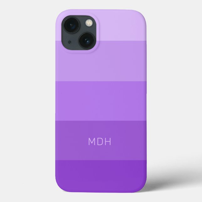Lilac Rand anpassningsbar monogram telefonfodral (Baksida)