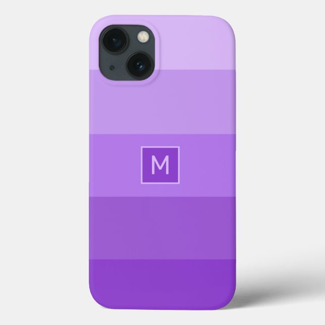 Lilac Rand anpassningsbar monogram telefonfodral (Baksida)