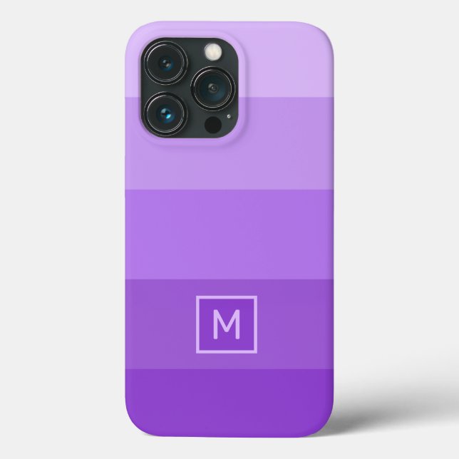 Lilac Rand anpassningsbar monogram telefonfodral (Baksida)
