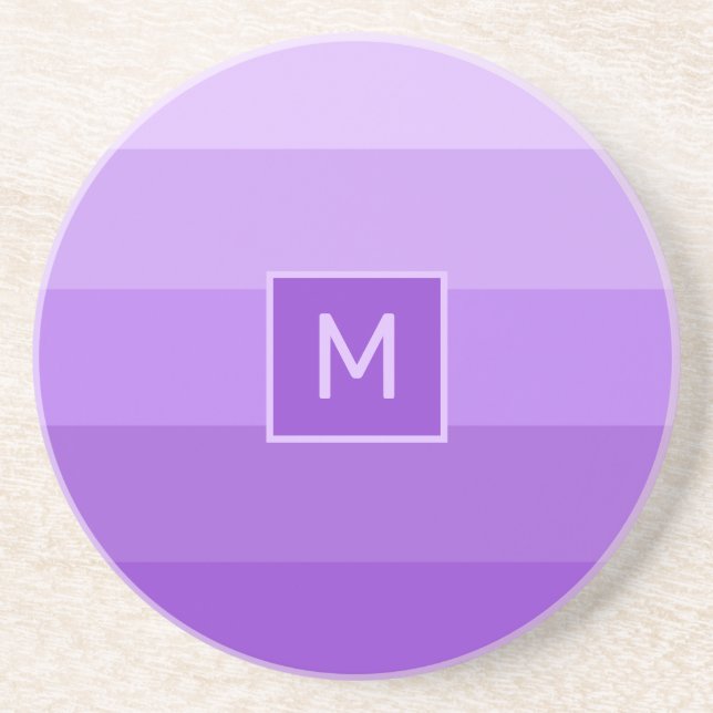 Lilac Rand anpassningsbar monogram Underlägg (Framsidan)