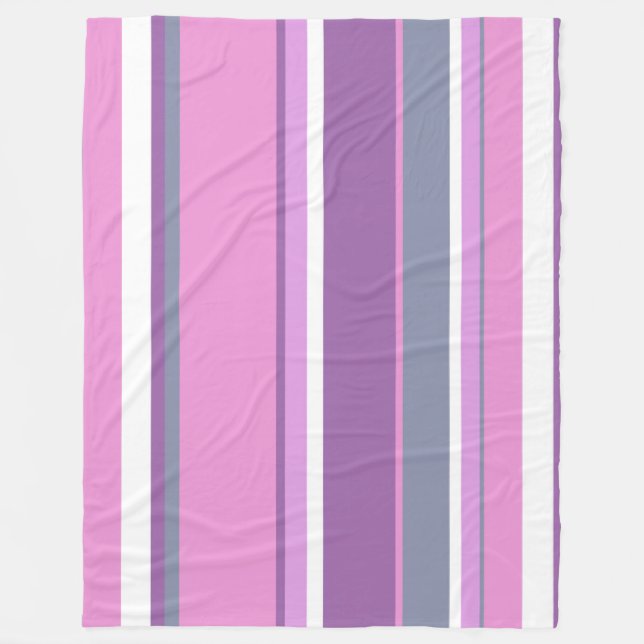Lilac rand fleecefilt (Framsidan)