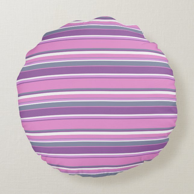 Lilac rand rund kudde (Baksidan)