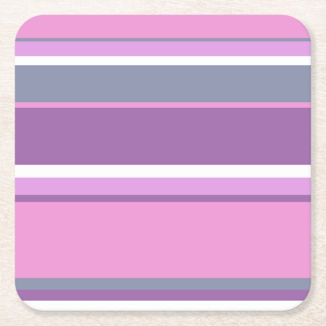 Lilac rand underlägg papper kvadrat (Framsidan)