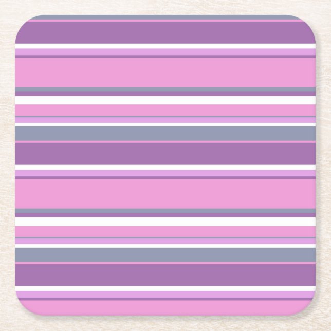 Lilac rand underlägg papper kvadrat (Framsidan)