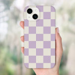 Lilac Retro-kontroll<br><div class="desc">Trendig boho-schackbrädet för utskrift av telefonfodral i dammig lavender lila och elfenben färg. Använda designen verktyg om du vill lägga till ditt eget monogram, namn eller annan text, eller ändra färgen i bakgrunden om du vill skapa ett unikt hölje för en typ av enhet.</div>