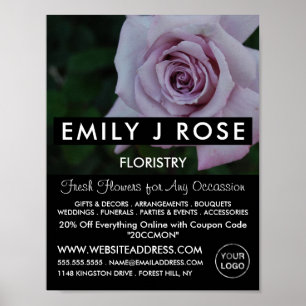 Lilac Ro, Florist, Floristry Advertising Poster
