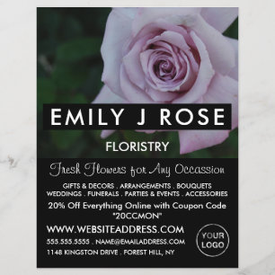 Lilac Ro, Florist, Floristry Advertising Reklamblad