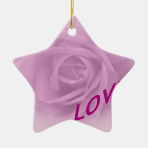 Lilac Ro för Kärlek Julgransprydnad Keramik