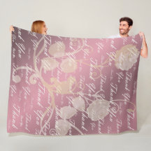 Lilac, ro, guld, silver, tack och blommor.