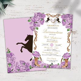 Lilac Ro Light Lila Ranchera Quinceanera Inbjudningar