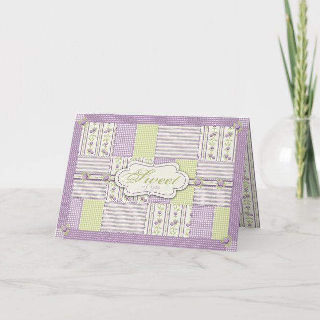 Lilac Ro Quilt TY-kort Tack Kort (Framsida)