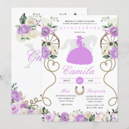 Lilac Ro Westernare Mariachi Charro Quinceañera Inbjudningar