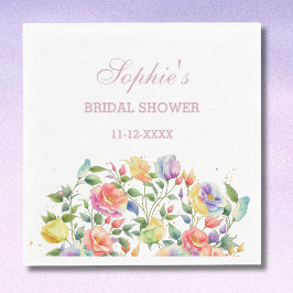 Lilac Rosa Bright Blommigt Ro Möhippa Pappersservett