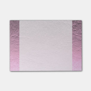 Lilac rosa gradient aluminium grunge post-it block