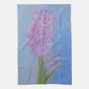Lilac Rosa Hyacinter-målning Kökshandduk