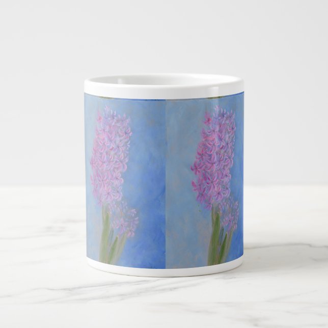 Lilac Rosa Hyacinth Flower Jumbo Mugg (Framsidan)