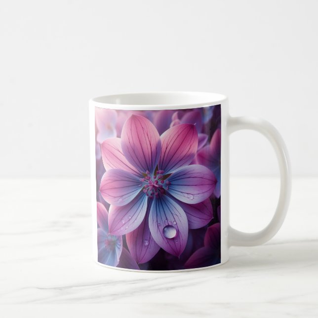 Lilac Rosa och Lila Vår Flower Kaffemugg (Höger)