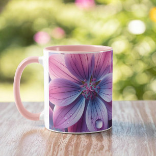 Lilac Rosa och Lila Vår Flower Mugg