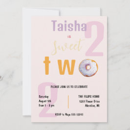 Lilac Rosa Sprinkle Donut Watercolor Illustration