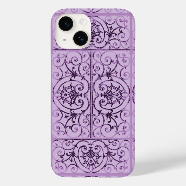 Lilac scrollwork mönster (Baksida)
