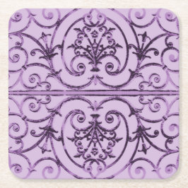 Lilac scrollwork mönster underlägg papper kvadrat