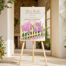 Lilac She's Fresh Bridal Shower Welcome Sign