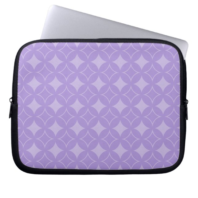 Lilac shippo mönster laptop sleeve (Framsidan)