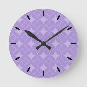 Lilac shippo mönster rund klocka