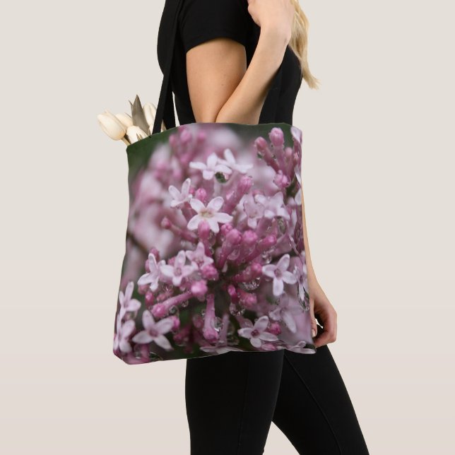 Lilac Shoulder Canvas Bag Tygkasse (Närbild)