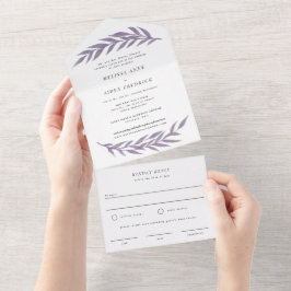 Lilac Simple Gren Forme Wording Bröllop