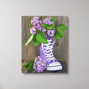 Lilac Sneakers Canvastryck