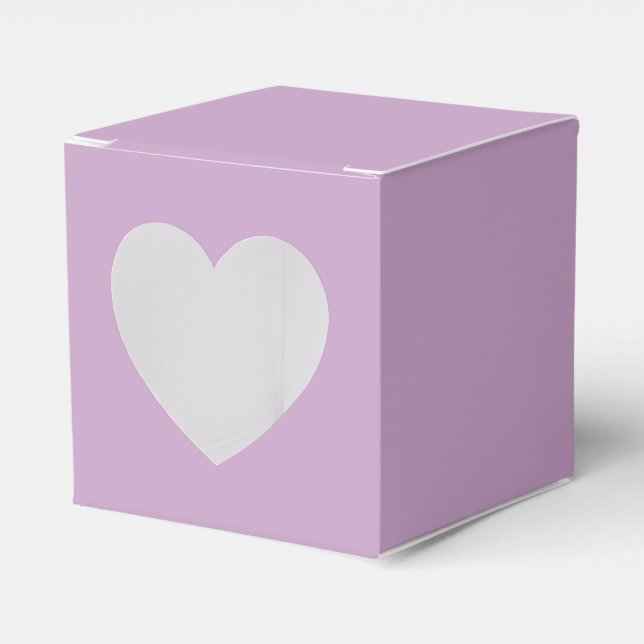 Lilac Solid Färg Heart Presentaskar (Framsidan Sidan)