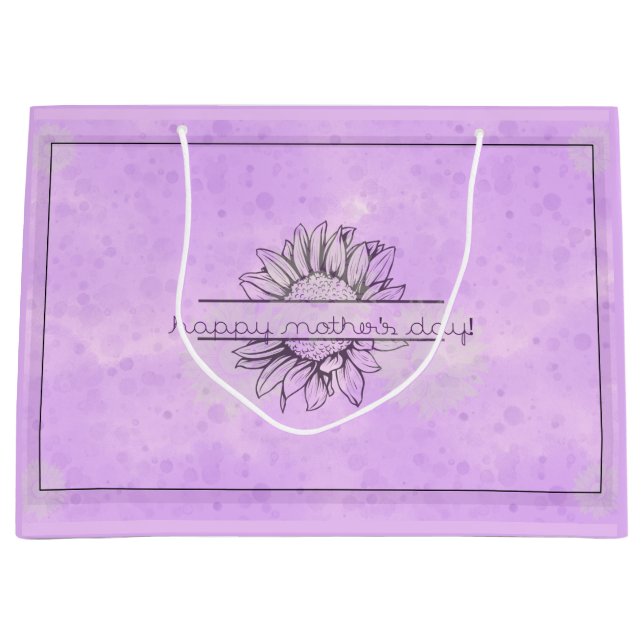 Lilac Solros Mors dag Large Gift Bag (Framsidan)