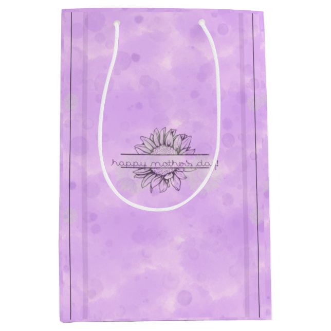 Lilac Solros Mors dag Medium Gift Bag (Framsidan)