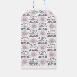 Lilac Solros Mors dag White Gift Märkres Presentetikett