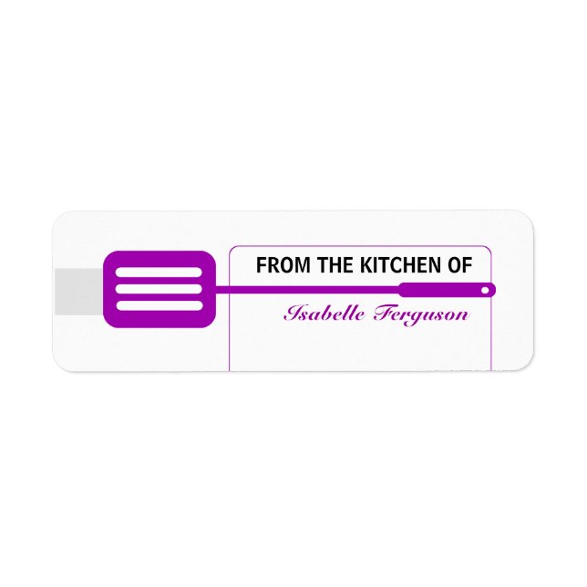 Lilac Spatula Kitchen Returadress Etikett (Framsidan)